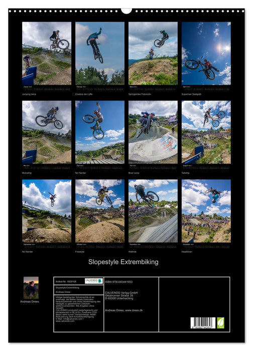 Slopestyle extreme biking (CALVENDO wall calendar 2024) 