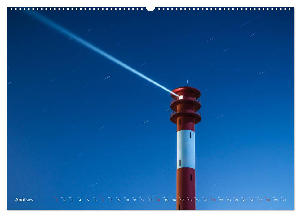 La nuit dans l'édition Wilhelmshaven avec des motifs maritimes (Calvendo Premium Wall Calendar 2024) 