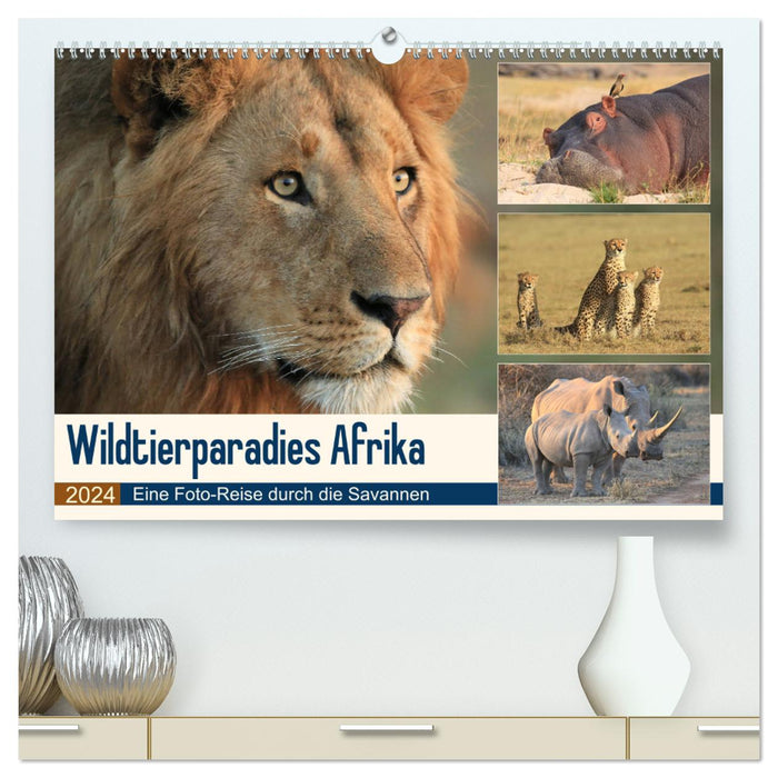 Wildlife paradise Africa - A photo journey through the savannahs (CALVENDO Premium Wall Calendar 2024) 