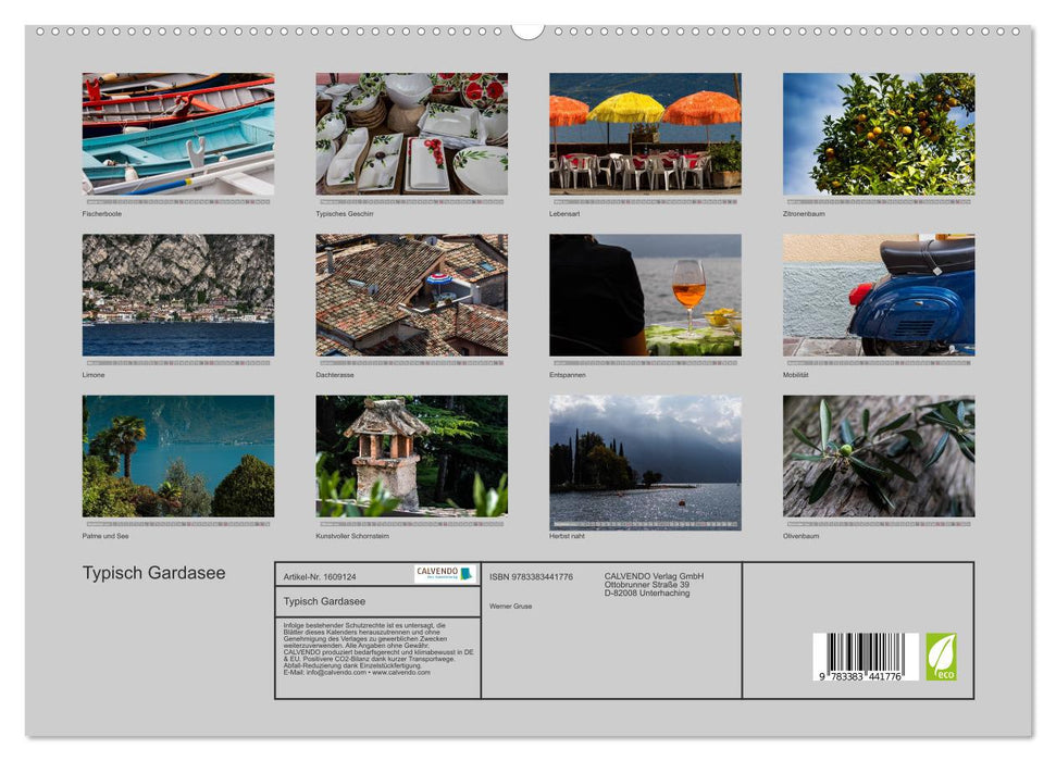 Typisch Gardasee - Bezaubernde Ansichten und Details (CALVENDO Premium Wandkalender 2024)