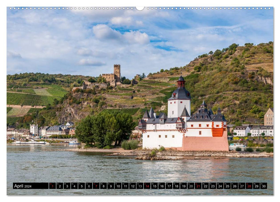 Kaub - Romantische Stadt am Rhein (CALVENDO Premium Wandkalender 2024)