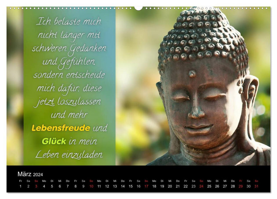YouFeelGood - Positive Impulse für mehr Gesundheit, Entspannung und Wohlbefinden (CALVENDO Premium Wandkalender 2024)