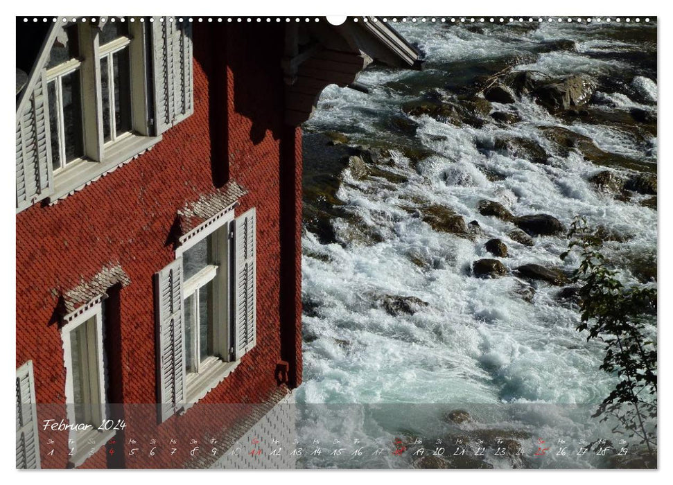 Wasserkraft - Die Bregenzer Ache (CALVENDO Premium Wandkalender 2024)