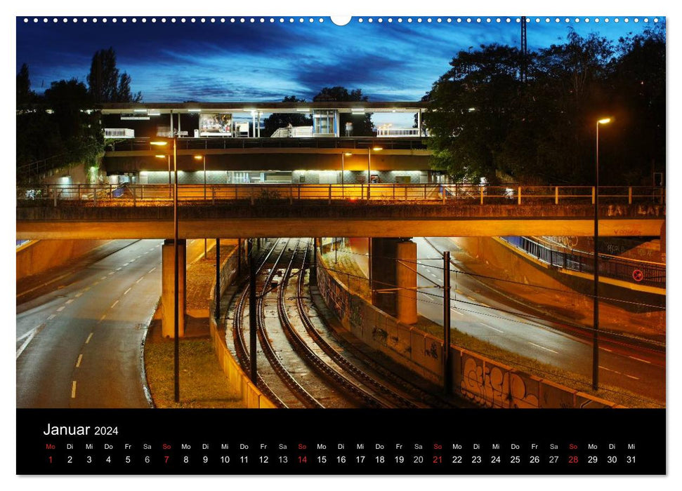 nippes dark colorful - Out and about in the Veedel (CALVENDO Premium Wall Calendar 2024) 