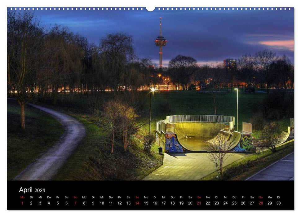 nippes dunkelbunt - Unterwegs im Veedel (CALVENDO Premium Wandkalender 2024)