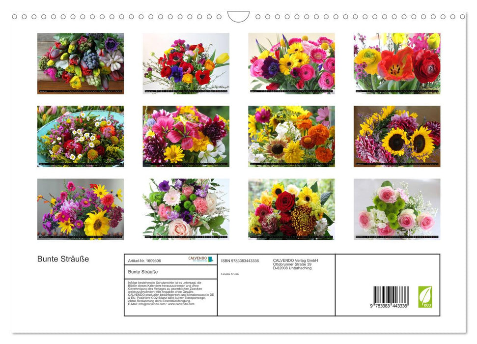 Colorful bouquets (CALVENDO wall calendar 2024) 