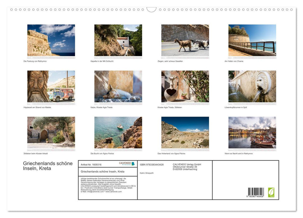 Greece's beautiful islands, Crete (CALVENDO wall calendar 2024) 