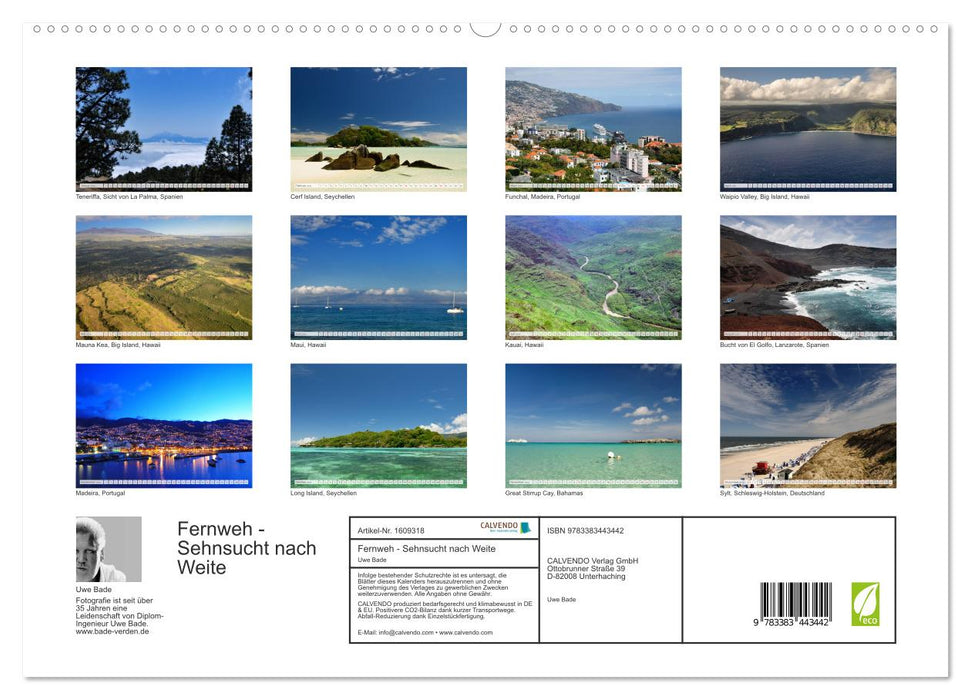 Fernweh - Sehnsucht nach Weite (CALVENDO Premium Wandkalender 2024)