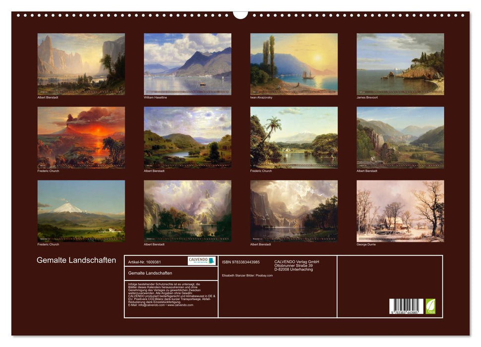 Gemalte Landschaften (CALVENDO Wandkalender 2024)