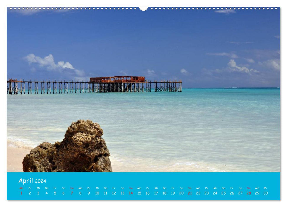 Plages tropicales (Calvendo Premium Wall Calendar 2024) 