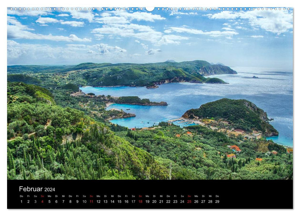 De Corfou à Antipaxos (Calvendo Premium Wall Calendar 2024) 