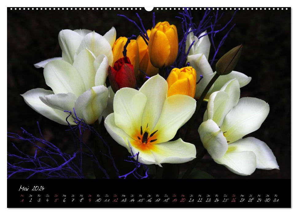 Soul-Jazz - Visual Music of Flowers (CALVENDO Premium Wall Calendar 2024) 