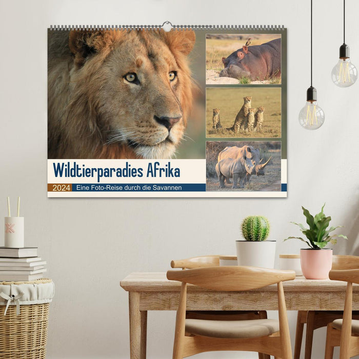 Wildlife paradise Africa - A photo journey through the savannahs (CALVENDO wall calendar 2024) 