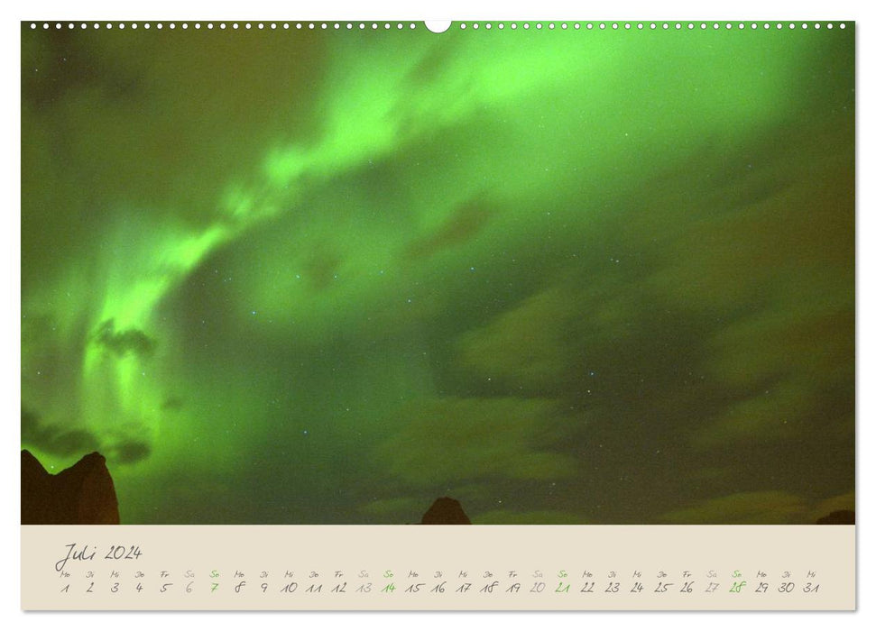 Magic of the Northern Lights - Aurora borealis (CALVENDO Premium Wall Calendar 2024) 