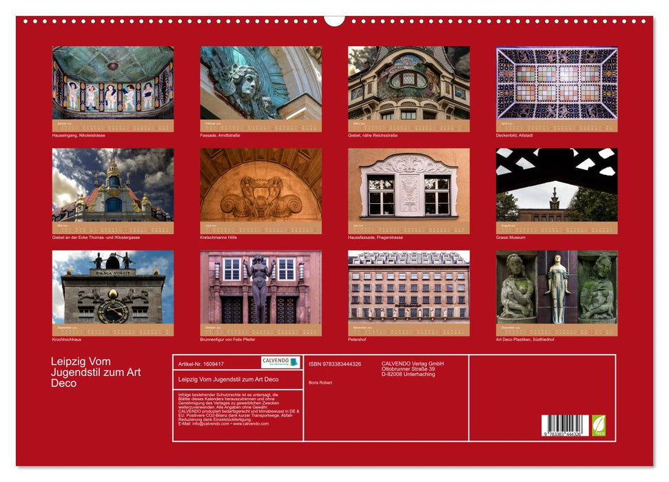 Leipzig - From Art Nouveau to Art Deco (CALVENDO wall calendar 2024) 