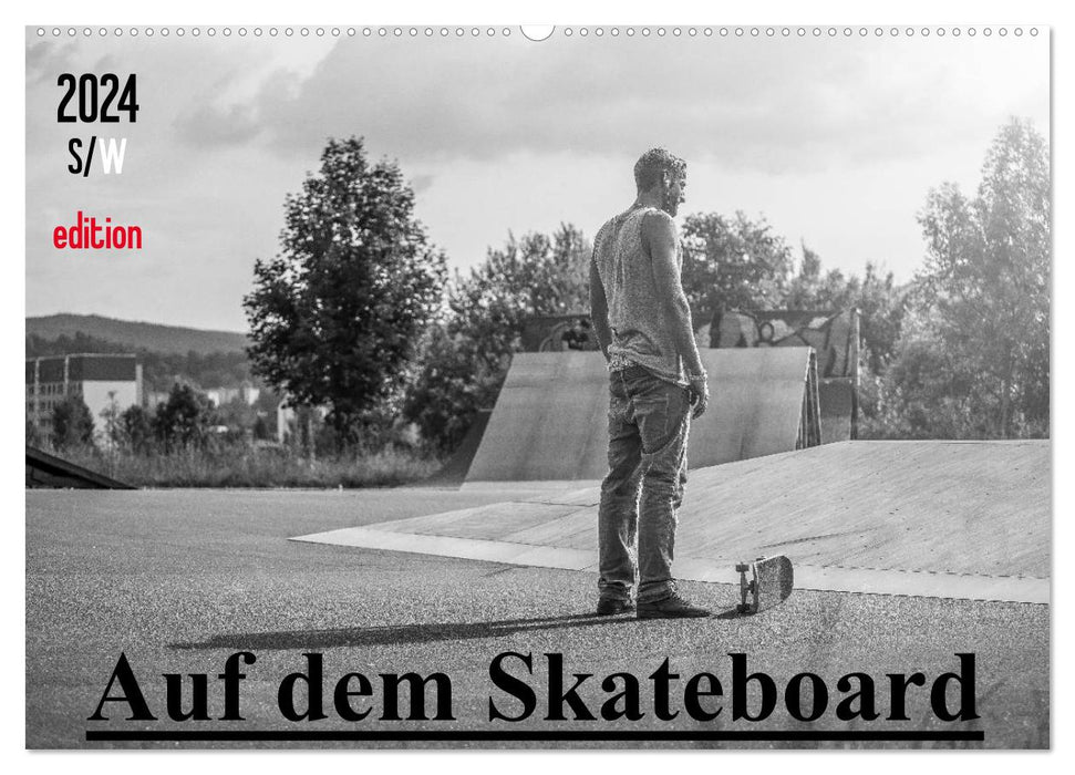 On the skateboard (CALVENDO wall calendar 2024) 