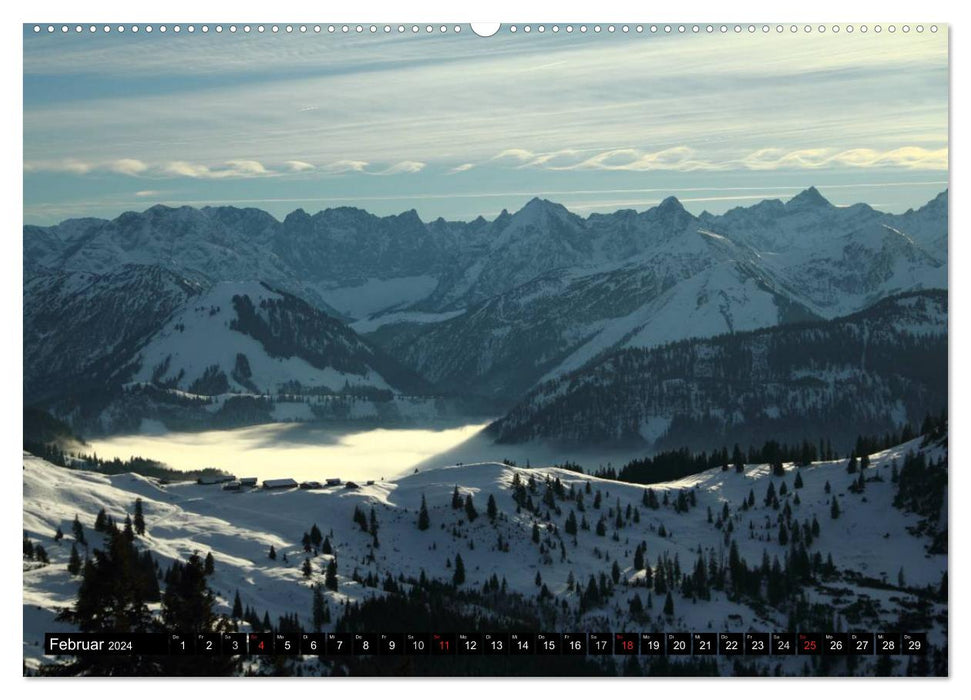 DIE ALPEN - Weitblicke (CALVENDO Premium Wandkalender 2024)