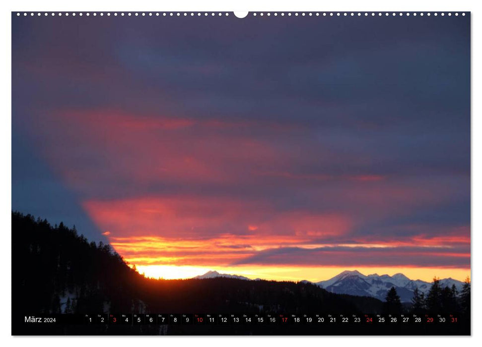 LES ALPES - Visions (Calendrier mural CALVENDO Premium 2024) 