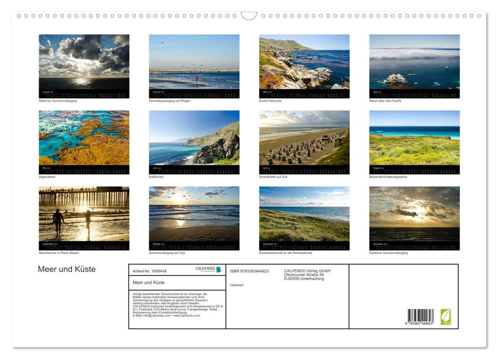 Sea and coast (CALVENDO wall calendar 2024) 