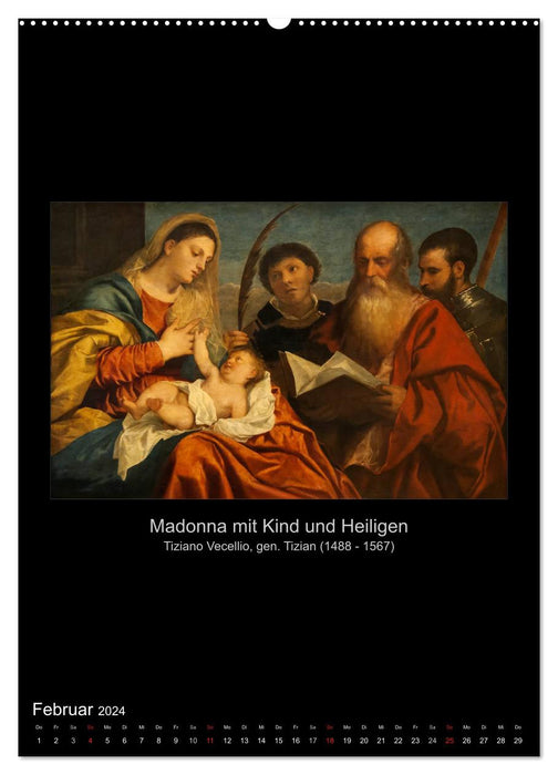 Jesus Christus - Das Leben Christi auf Gemälden der alten Meister (CALVENDO Premium Wandkalender 2024)