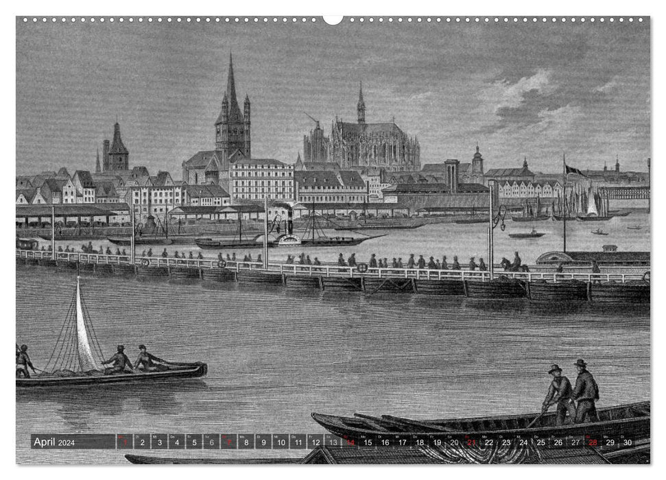 The Rhine in old engravings (CALVENDO wall calendar 2024) 