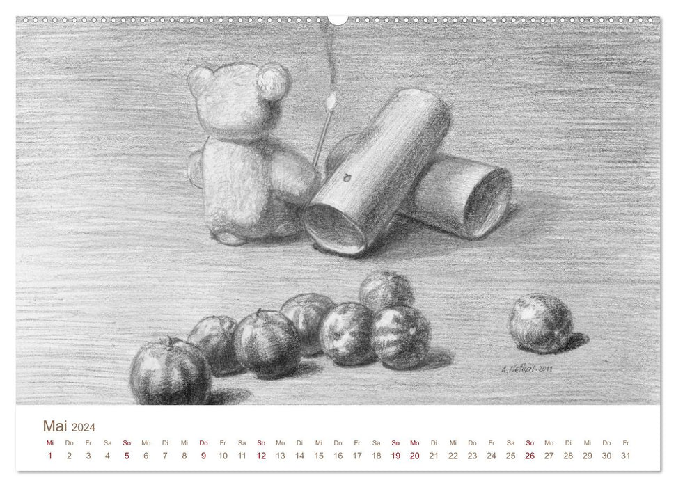 C' est la vie - The Teddy Bear Calendar (CALVENDO Premium Wall Calendar 2024) 
