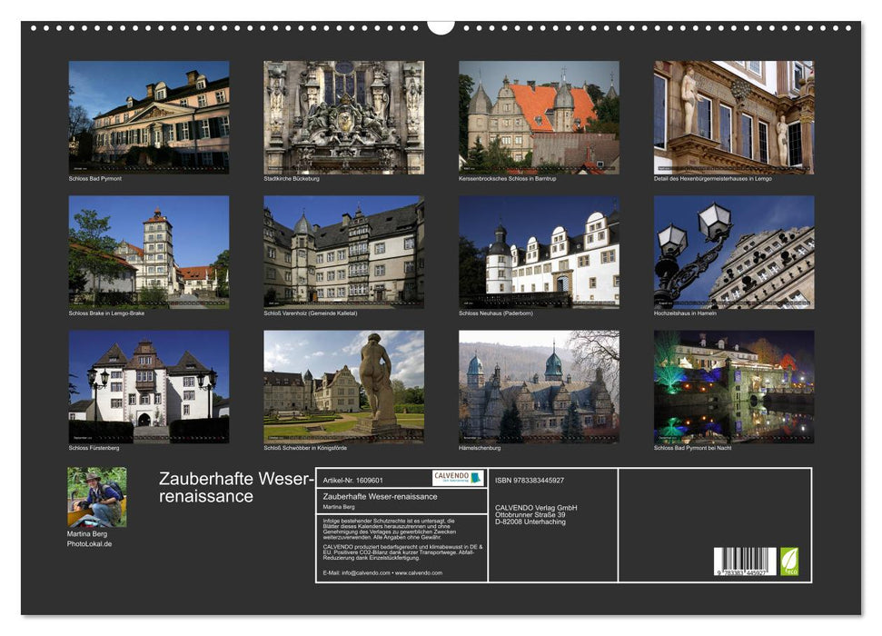 Zauberhafte Weserrenaissance (CALVENDO Wandkalender 2024)