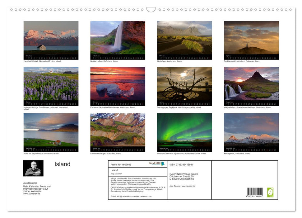 Islande (Calendrier mural CALVENDO 2024) 