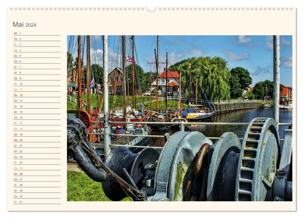 Ostfriesland - Museumshafen Carolinensiel (CALVENDO Premium Wandkalender 2024)