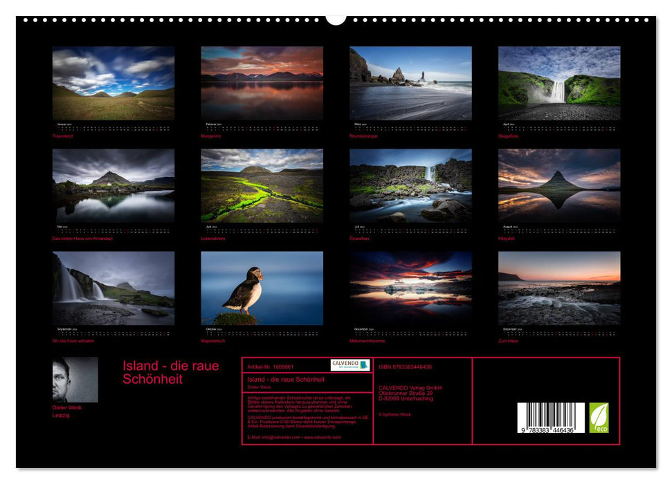 Island - die raue Schönheit (CALVENDO Premium Wandkalender 2024)