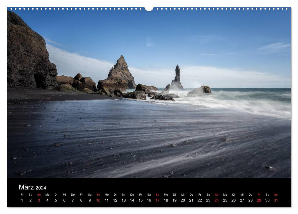 Iceland - the rough beauty (CALVENDO Premium Wall Calendar 2024) 