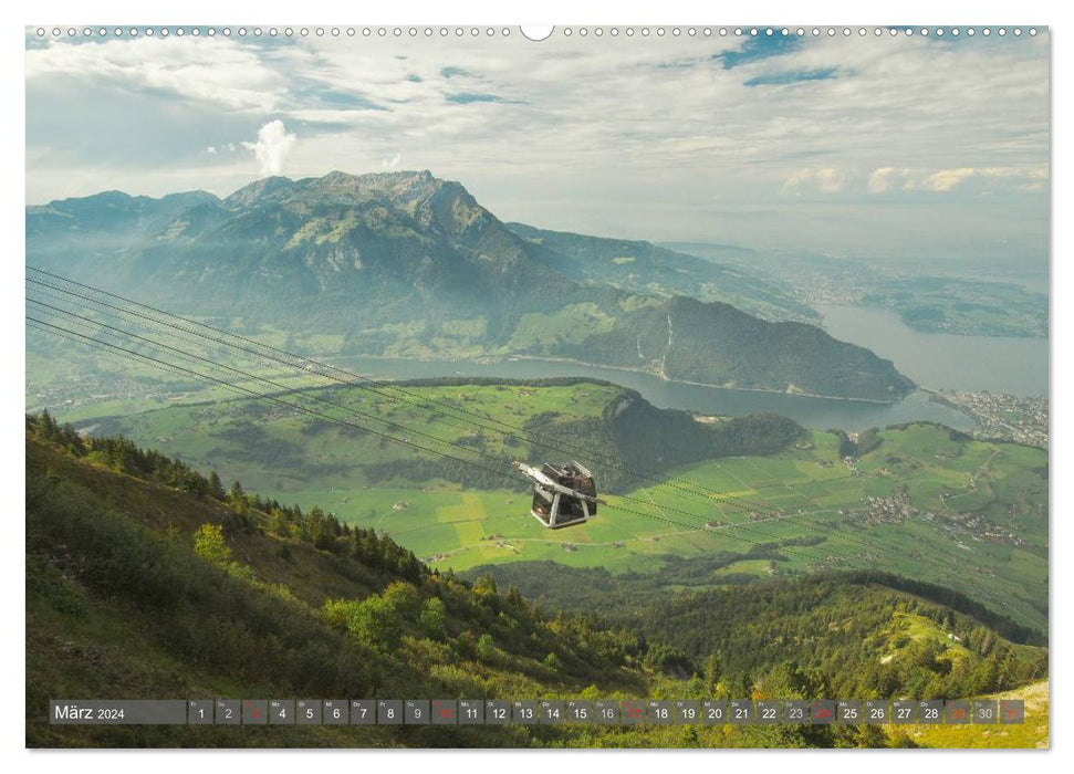 Discover the mountains of Switzerland with the TELL-PASS (CALVENDO Premium Wall Calendar 2024) 