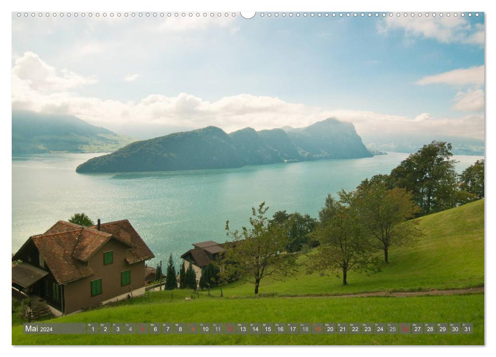 Discover the mountains of Switzerland with the TELL-PASS (CALVENDO Premium Wall Calendar 2024) 