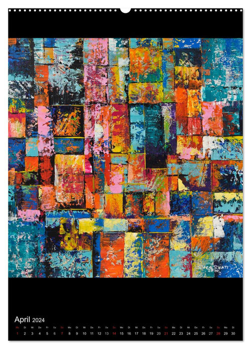 SARA SWATI - modern paintings (CALVENDO wall calendar 2024) 
