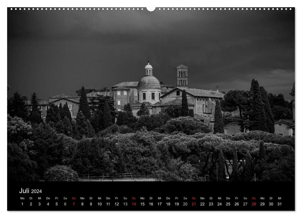 ROM - Ansichten in Schwarz und Weiß (CALVENDO Premium Wandkalender 2024)