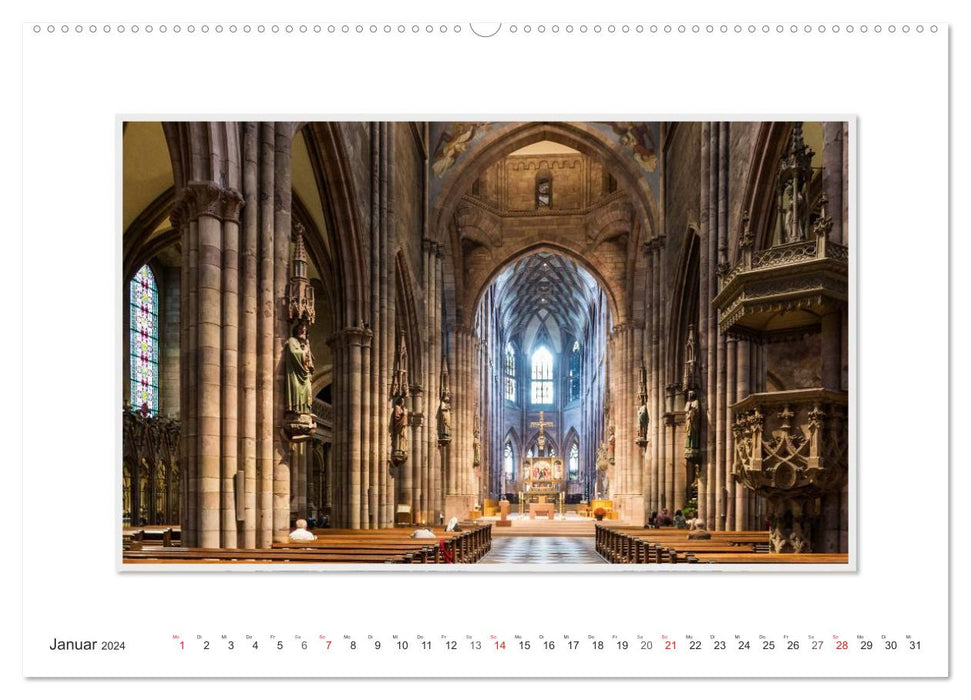 Emotional moments: Freiburg Minster Market (CALVENDO wall calendar 2024) 