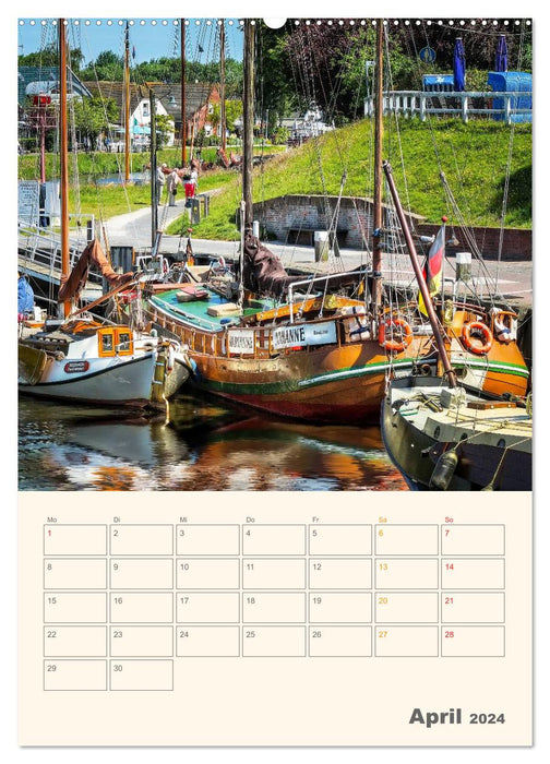 East Frisia - Carolinensiel, the museum harbor (CALVENDO Premium Wall Calendar 2024) 