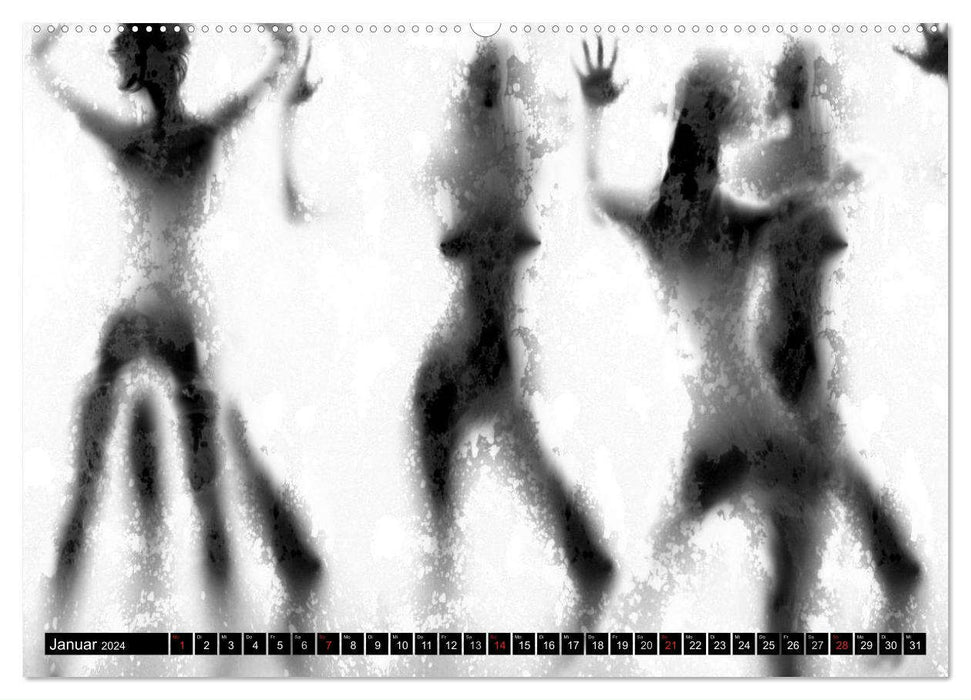 Triptyque de nu - Sensual Tryptichons (CALVENDO Wall Calendar 2024) 