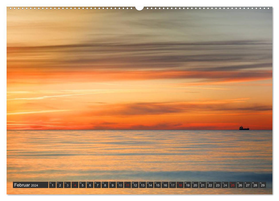 Sonnenuntergang an der Ostsee (CALVENDO Premium Wandkalender 2024)