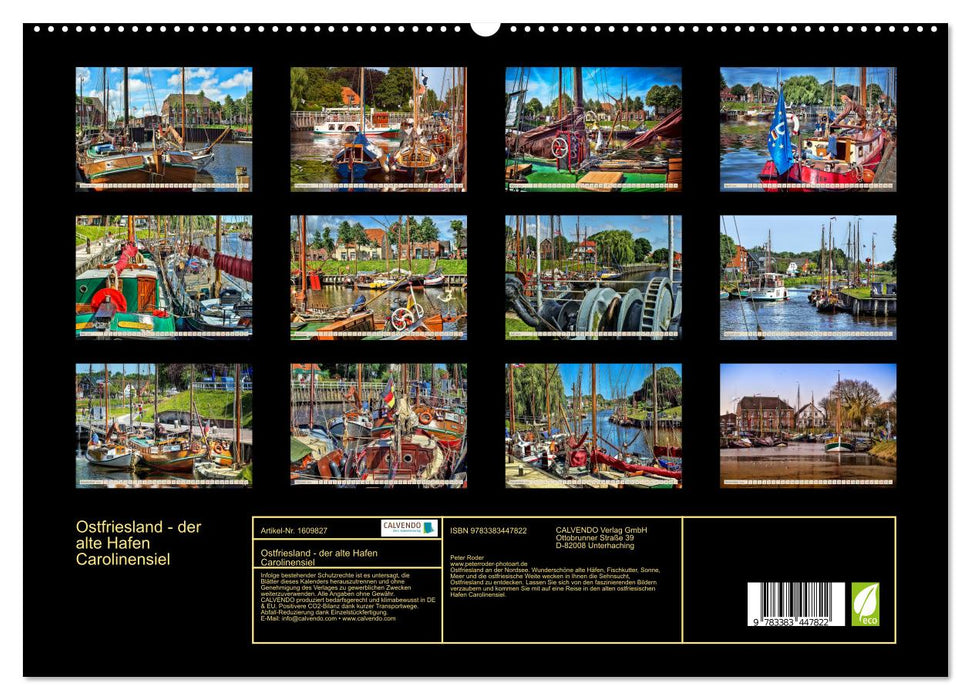 East Frisia - the old port of Carolinensiel (CALVENDO Premium Wall Calendar 2024) 