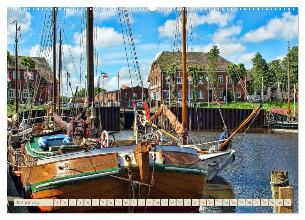 Ostfriesland - der alte Hafen Carolinensiel (CALVENDO Premium Wandkalender 2024)