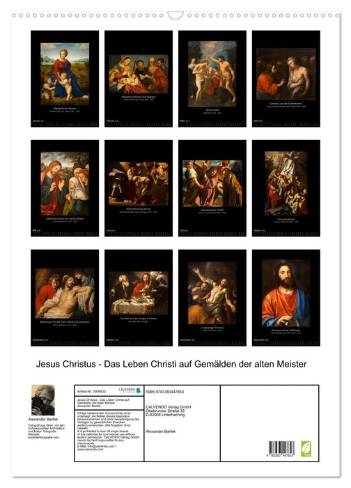 Jesus Christ - The life of Christ in paintings by the old masters (CALVENDO wall calendar 2024) 