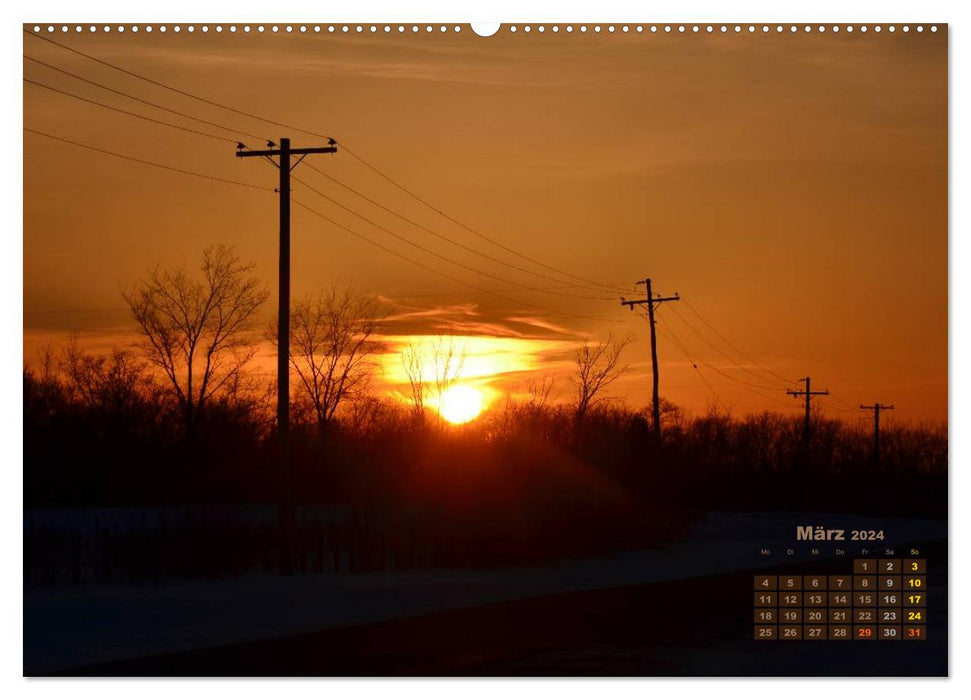 Manitoba 2024 Wenn die Sonne schlafen geht (CALVENDO Premium Wandkalender 2024)