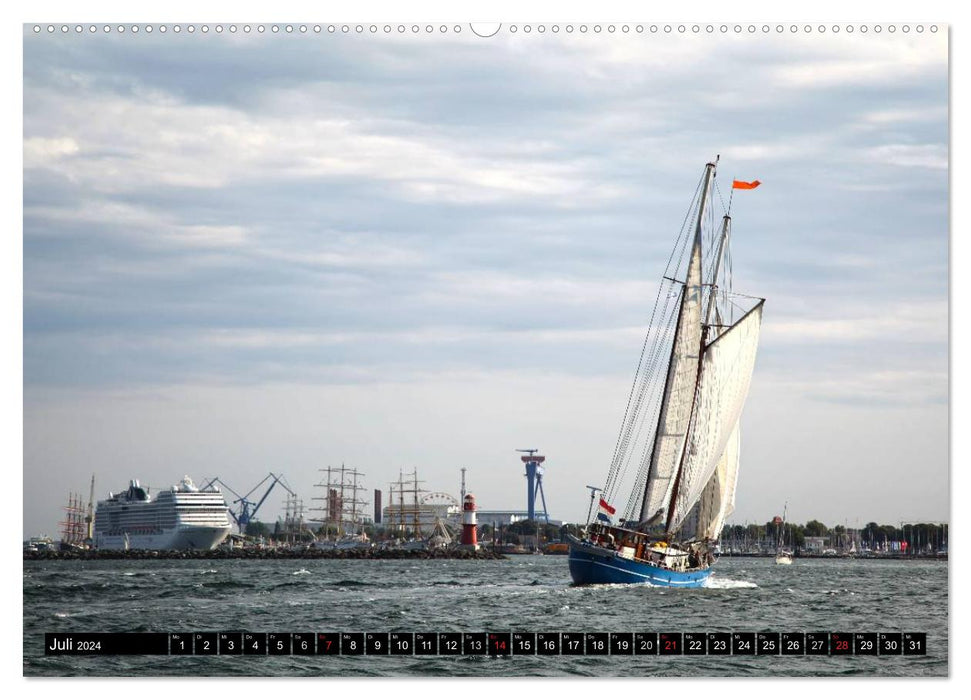 Vacation in Warnemünde (CALVENDO Premium Wall Calendar 2024) 