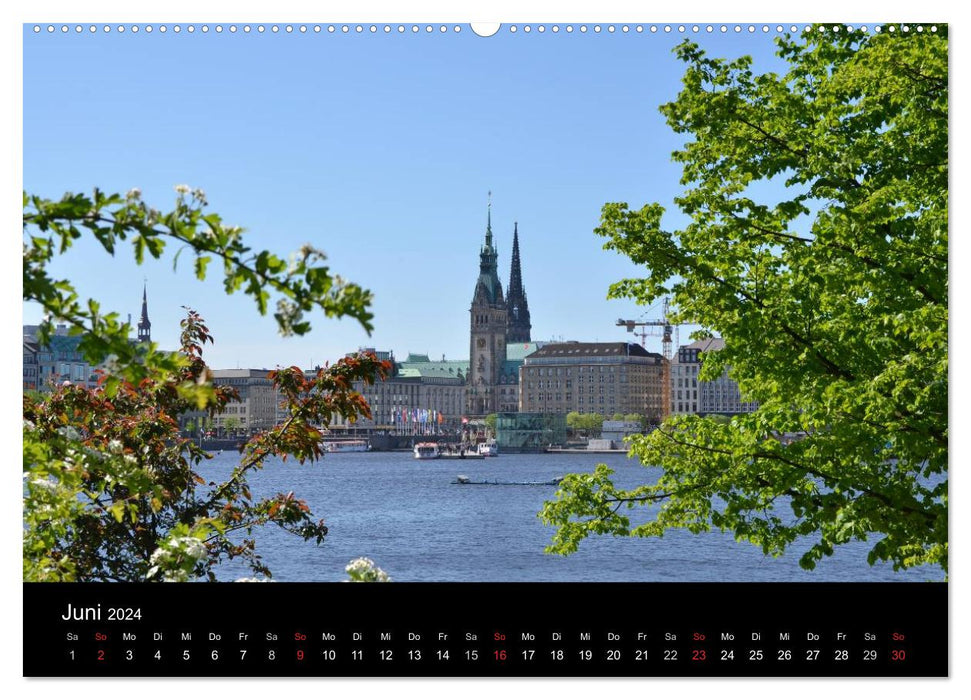 Zwölf Monate in Hamburg (CALVENDO Wandkalender 2024)