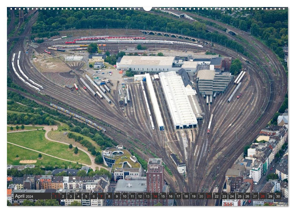 Cologne - The Rhine metropolis from the air (CALVENDO Premium Wall Calendar 2024) 