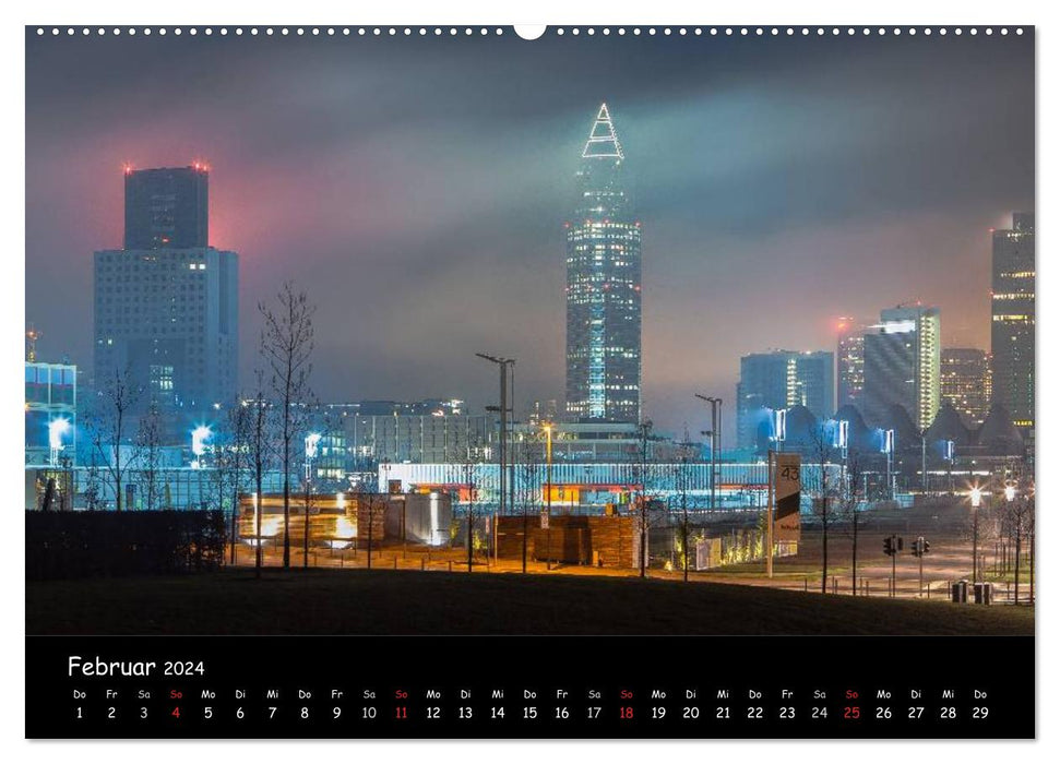 Frankfurt am Main Skylights (CALVENDO Premium Wandkalender 2024)