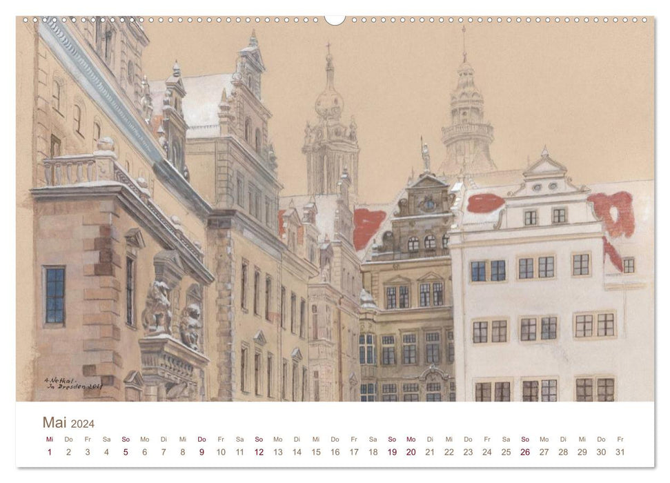 Dresden - Picturesque views (CALVENDO wall calendar 2024) 