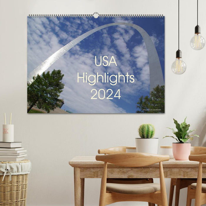 USA Highlights 2024 (CALVENDO Wall Calendar 2024) 