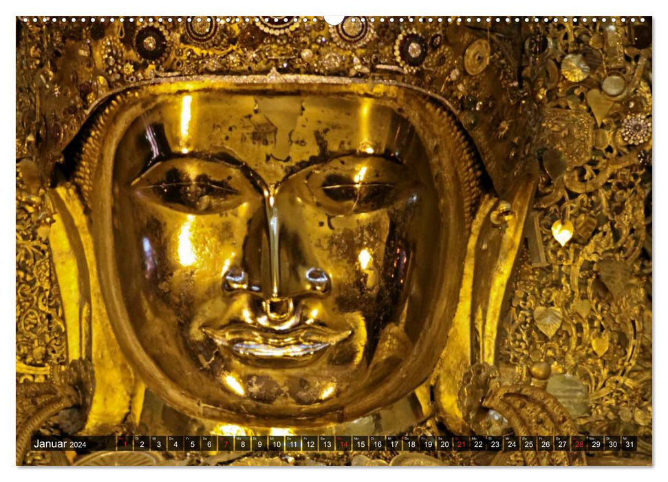 Myanmar - 24 carats (CALVENDO Premium Wall Calendar 2024) 
